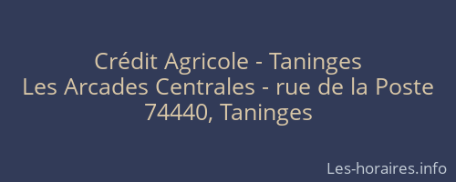 Crédit Agricole - Taninges