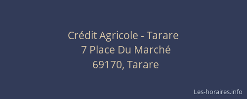 Crédit Agricole - Tarare