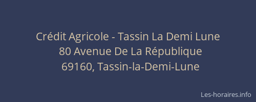 Crédit Agricole - Tassin La Demi Lune