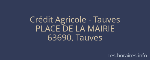 Crédit Agricole - Tauves