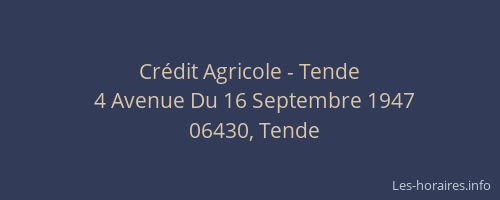 Crédit Agricole - Tende