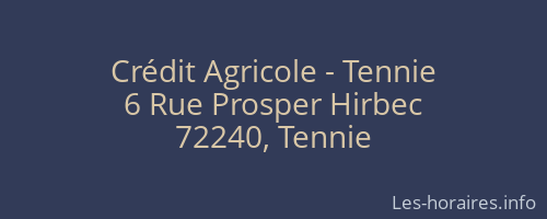 Crédit Agricole - Tennie