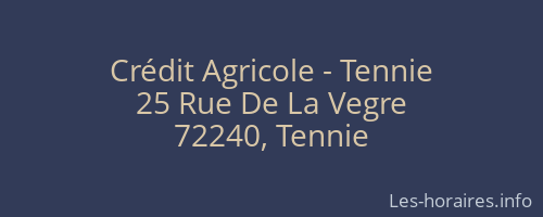 Crédit Agricole - Tennie