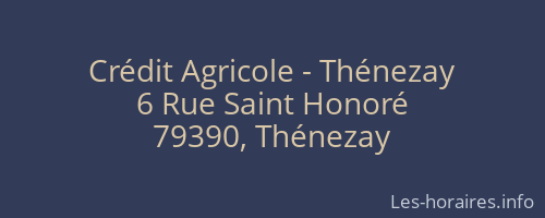 Crédit Agricole - Thénezay