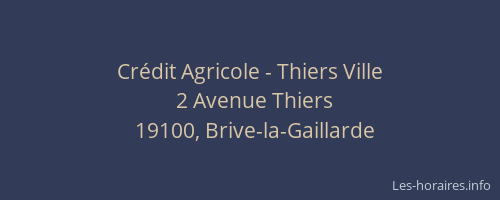 Crédit Agricole - Thiers Ville