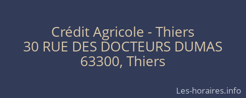 Crédit Agricole - Thiers