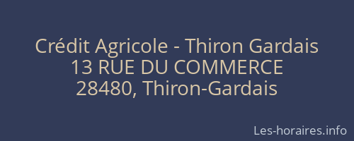 Crédit Agricole - Thiron Gardais