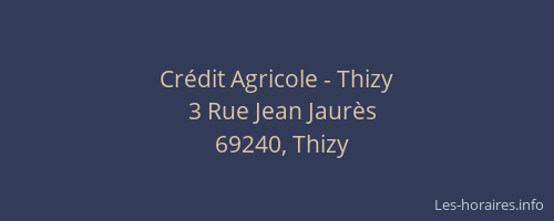 Crédit Agricole - Thizy
