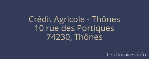 Crédit Agricole - Thônes