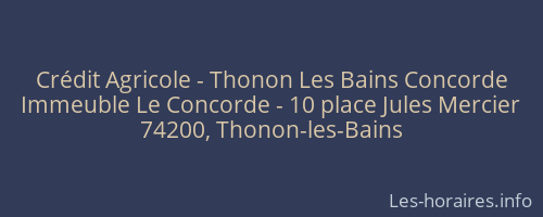 Crédit Agricole - Thonon Les Bains Concorde