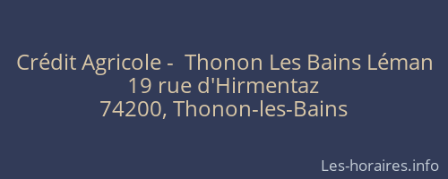 Crédit Agricole -  Thonon Les Bains Léman