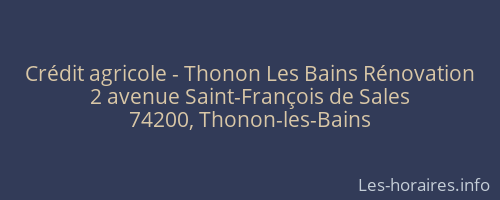Crédit agricole - Thonon Les Bains Rénovation