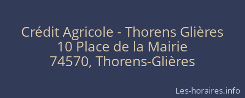 Crédit Agricole - Thorens Glières