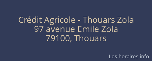 Crédit Agricole - Thouars Zola