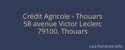 Crédit Agricole - Thouars