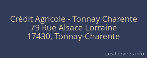 Crédit Agricole - Tonnay Charente