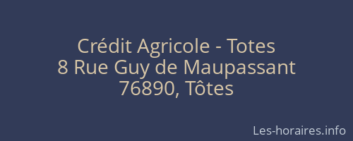 Crédit Agricole - Totes