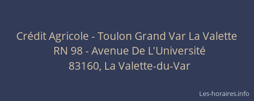 Crédit Agricole - Toulon Grand Var La Valette