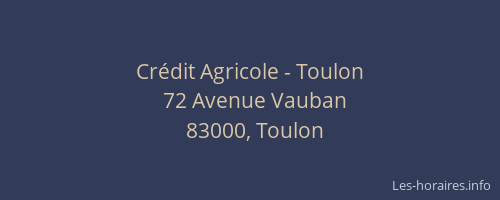 Crédit Agricole - Toulon