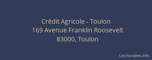 Crédit Agricole - Toulon