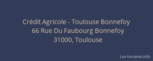 Crédit Agricole - Toulouse Bonnefoy