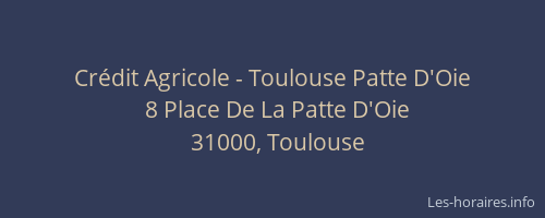 Crédit Agricole - Toulouse Patte D'Oie