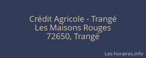 Crédit Agricole - Trangé