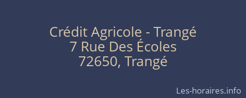 Crédit Agricole - Trangé