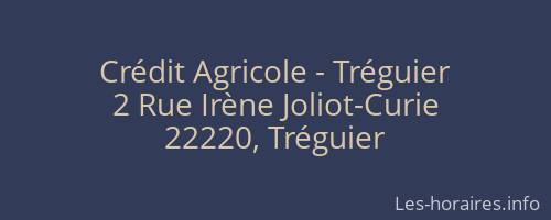 Crédit Agricole - Tréguier