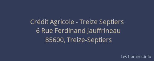 Crédit Agricole - Treize Septiers