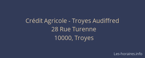 Crédit Agricole - Troyes Audiffred