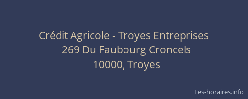 Crédit Agricole - Troyes Entreprises
