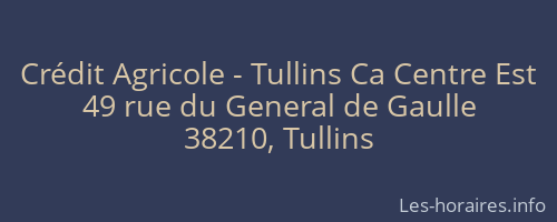 Crédit Agricole - Tullins Ca Centre Est