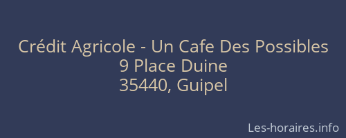 Crédit Agricole - Un Cafe Des Possibles