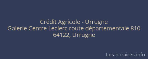Crédit Agricole - Urrugne