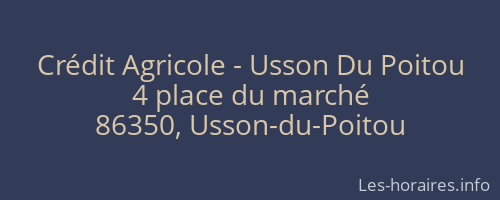 Crédit Agricole - Usson Du Poitou