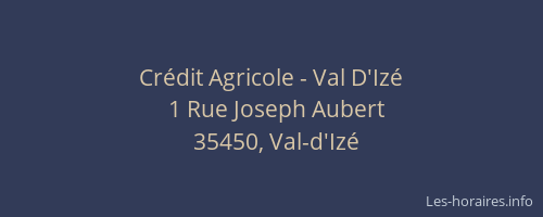Crédit Agricole - Val D'Izé