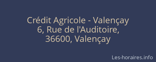 Crédit Agricole - Valençay