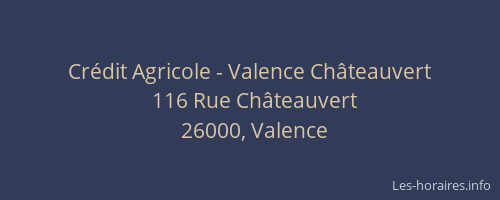 Crédit Agricole - Valence Châteauvert