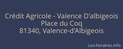 Crédit Agricole - Valence D'albigeois
