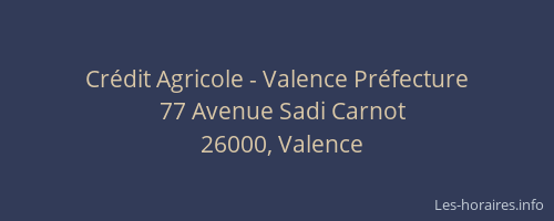 Crédit Agricole - Valence Préfecture