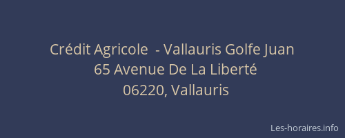 Crédit Agricole  - Vallauris Golfe Juan