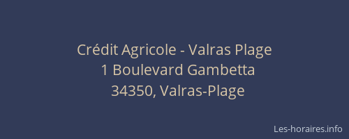 Crédit Agricole - Valras Plage