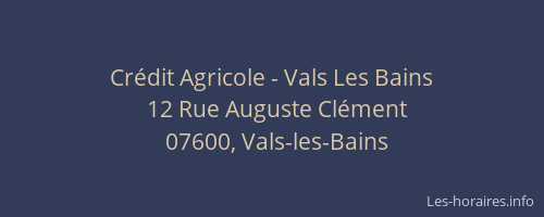 Crédit Agricole - Vals Les Bains