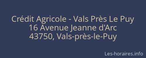 Crédit Agricole - Vals Près Le Puy