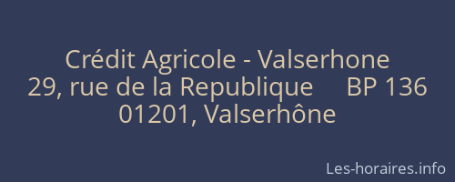 Crédit Agricole - Valserhone