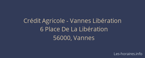 Crédit Agricole - Vannes Libération