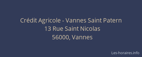 Crédit Agricole - Vannes Saint Patern