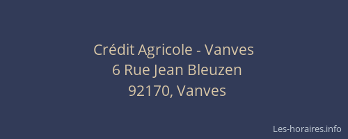 Crédit Agricole - Vanves