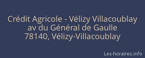 Crédit Agricole - Vélizy Villacoublay